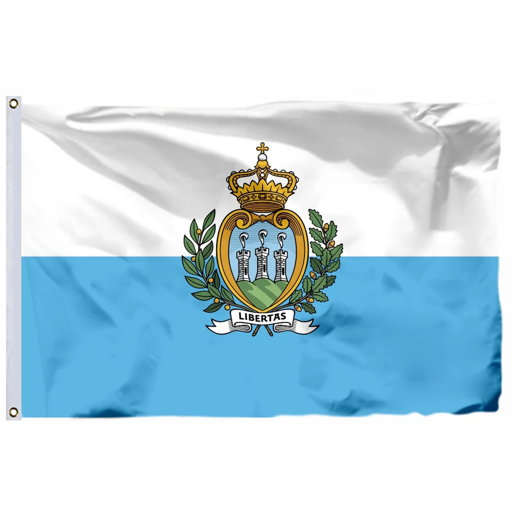 San Marino Flag 120 x 180 cm 100D Polyester Large Big Flags And Banners National Flag Country Banner