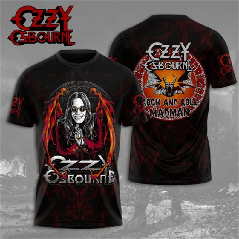

Popular Rock Music Men's T Shirt Hip Hop Trend Streetwear Funny 3D Print Tees Casual O-neck Short Sleeve Top Fashion y2k Clothes