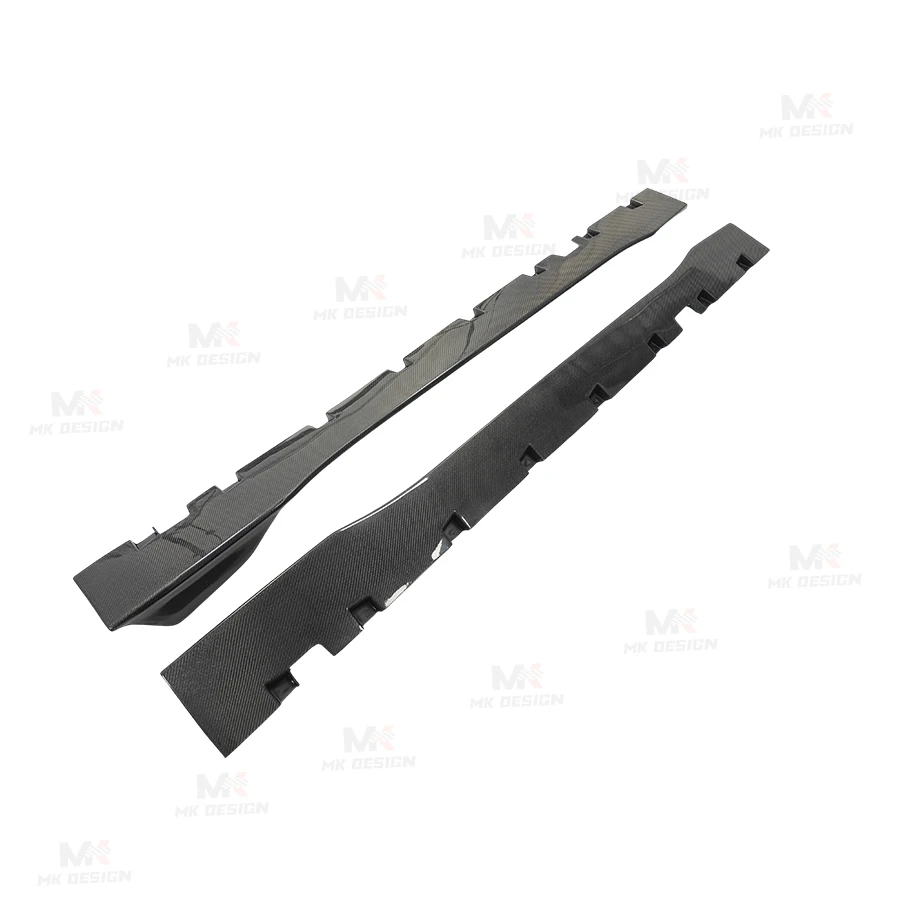 Carbon Fiber Side Skirts For Ford Mustang 2015-2023 Side Skirts Extension Lip Aprons Rocker Panel Car Accessories