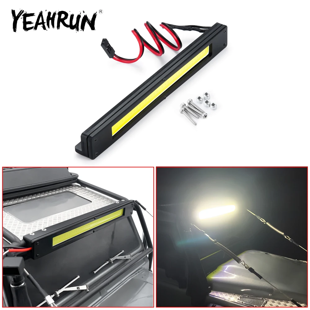 YEAHRUN Bright Roof Light Lamp Bar for TRX-4 TRX4 Defender 1/10 RC Rock Crawler Car Model Upgrade Parts Decoration Accessories