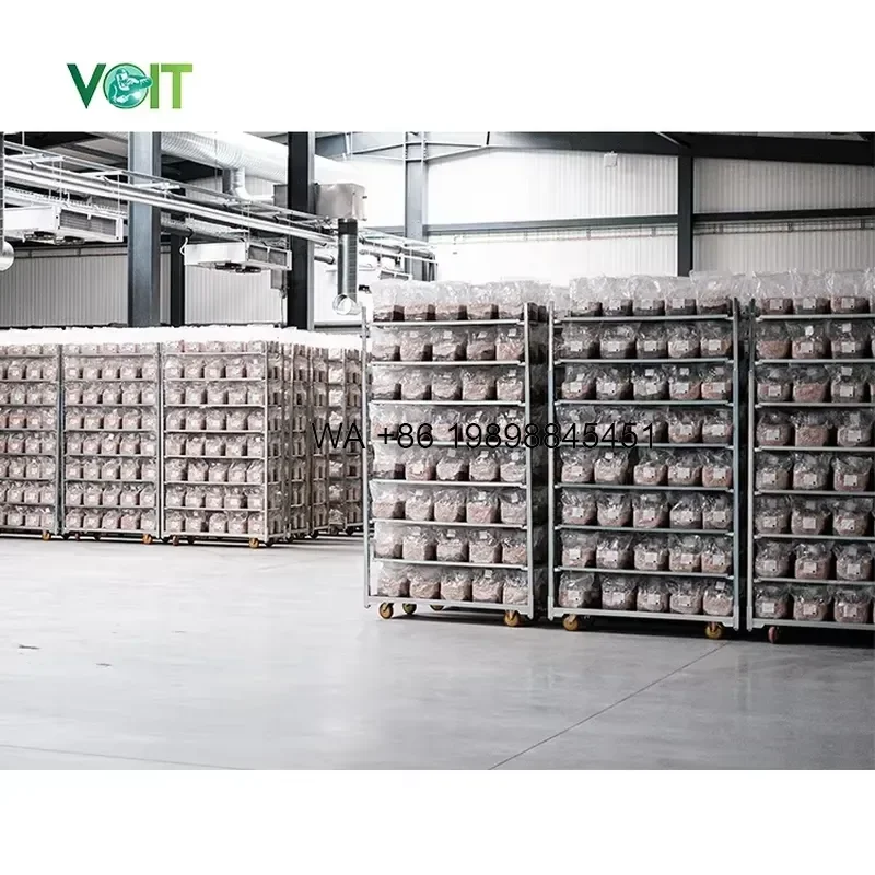 Wmwmnu Durable Steel Mushroom Growing Racks Ventilated Design Optimize Space Efficient Farm Use Cultivation Shelves