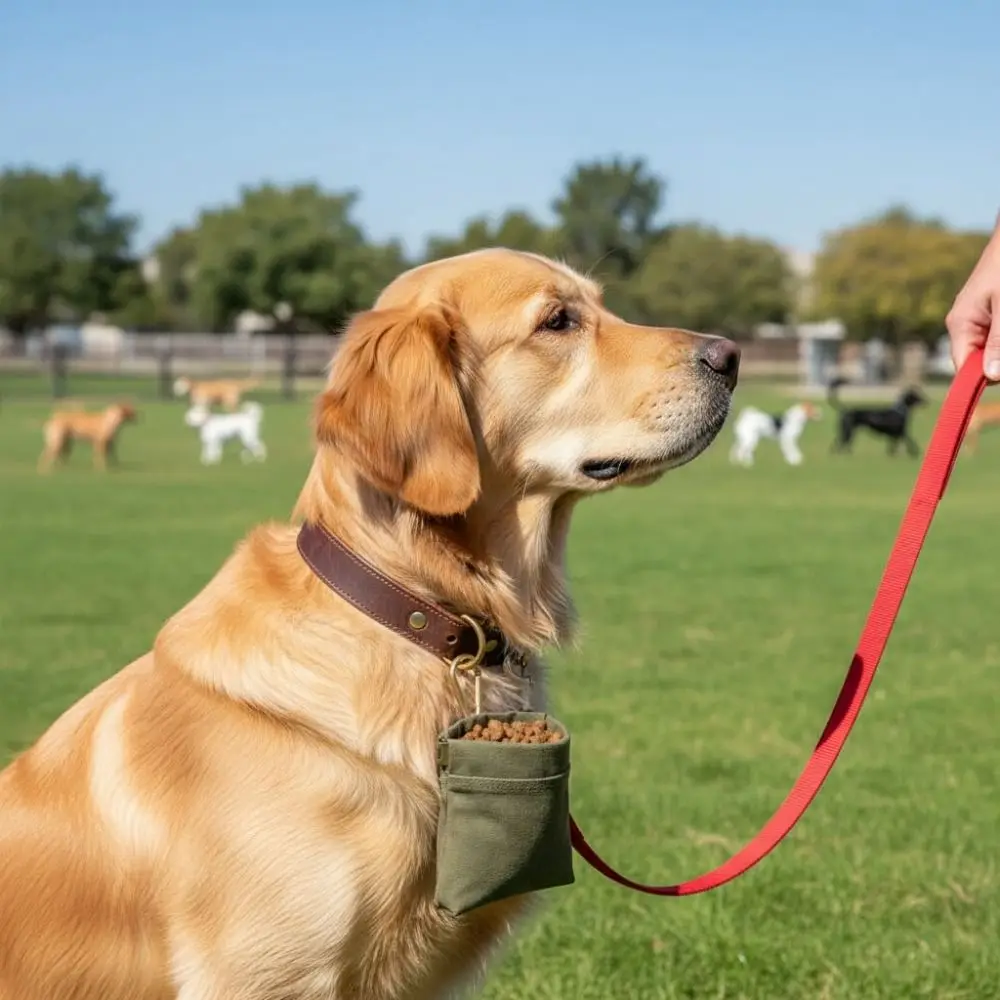 

With Carabiner Dog Training Snack Bag Oil-resistant Water-resistant Puppy Food Reward Bag Stain-resistant Dog Treat Pouch