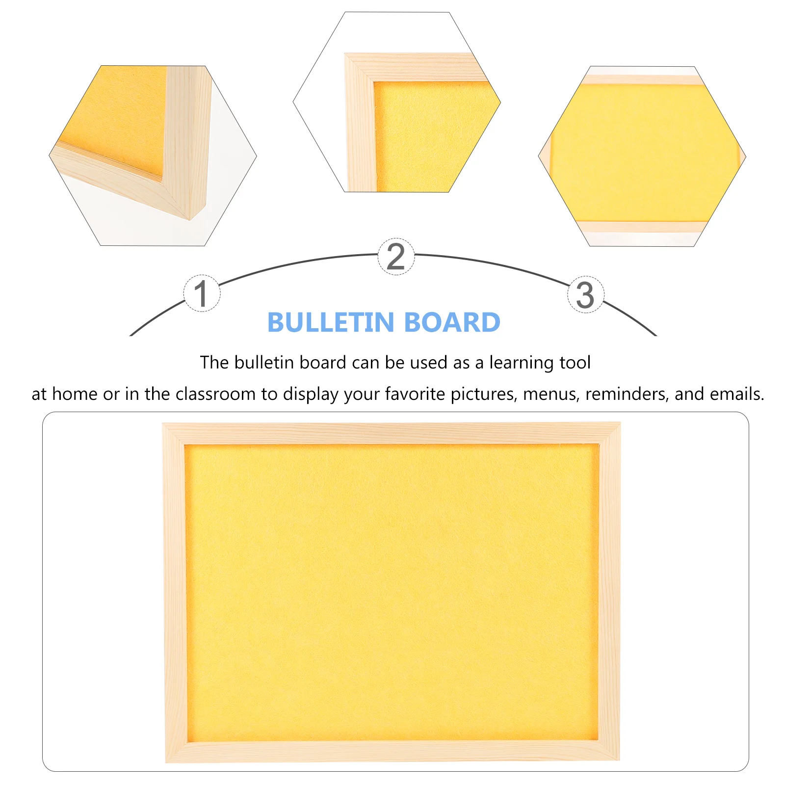 1pc Kids Diy Bulletin Soft Cork Notice Board Children Handmade Display Hexagon Memo Board Home Classroom Wall Decor