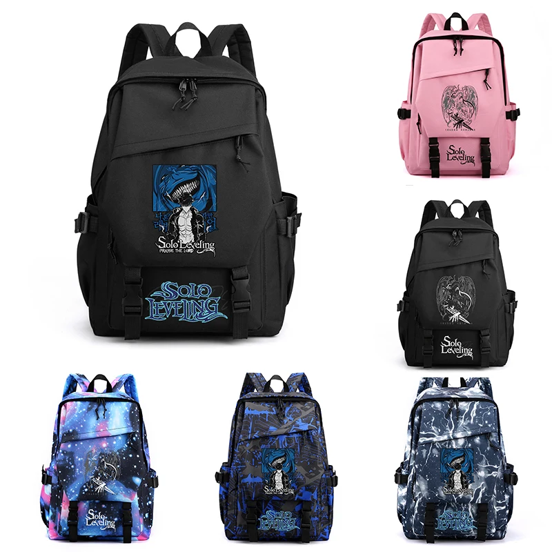 Cool Manga Solo Leveling Design School Bags for Boys Girls Sung Jin Woo Fashion Backpack 2025 Hot Anime Fans Gift Shoulder Bag