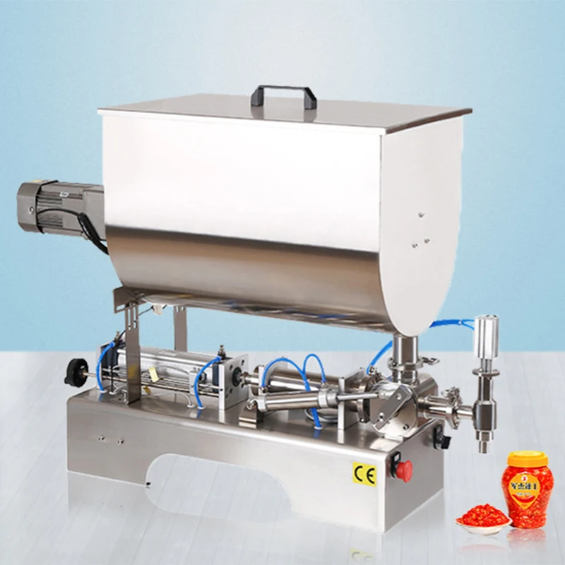 

Mixing Hopper Filling Machine for Shampoo Lotion Cream Honey Juice Sauce Jam Gel Filling Machine With Mixing Functio