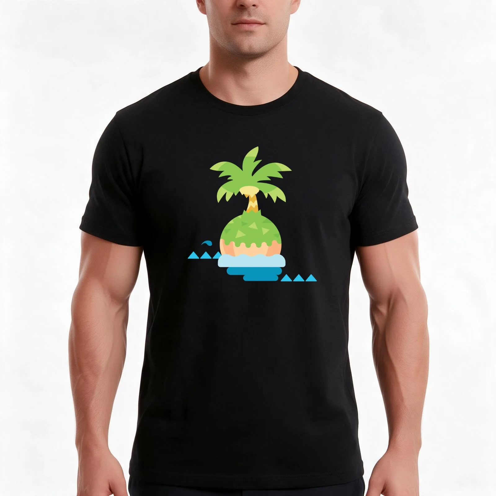 AC NH Island Loading Screen T-Shirt, Summer Casual Cotton Tee, Oversized Streetwear Tops, Vintage Graphic Print, 100% Cotton