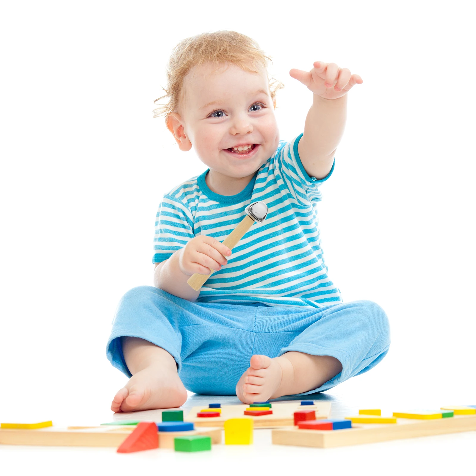 

6Pcs Toddler Hand Bells Musical Instruments Early Education Teaching Aids Child Rattles Wooden Baby Shakers Baby Rattles