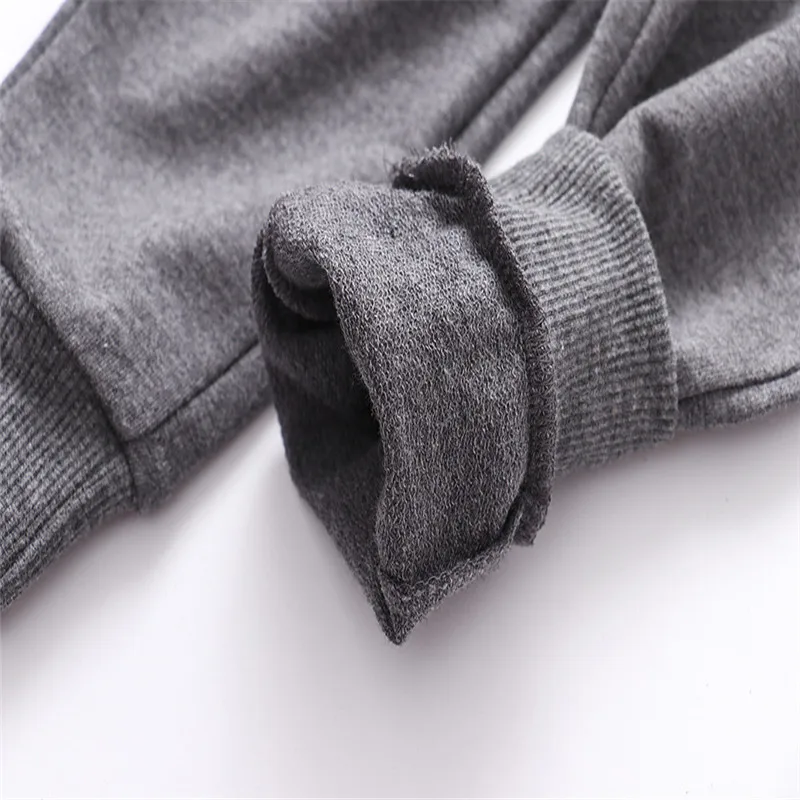 Jumping Meters Dark Grey 2-7T Children\'s Solid Boys Sweatpants Drawstring Autumn Spring Boys Girls Trousers Pants Baby Clothes