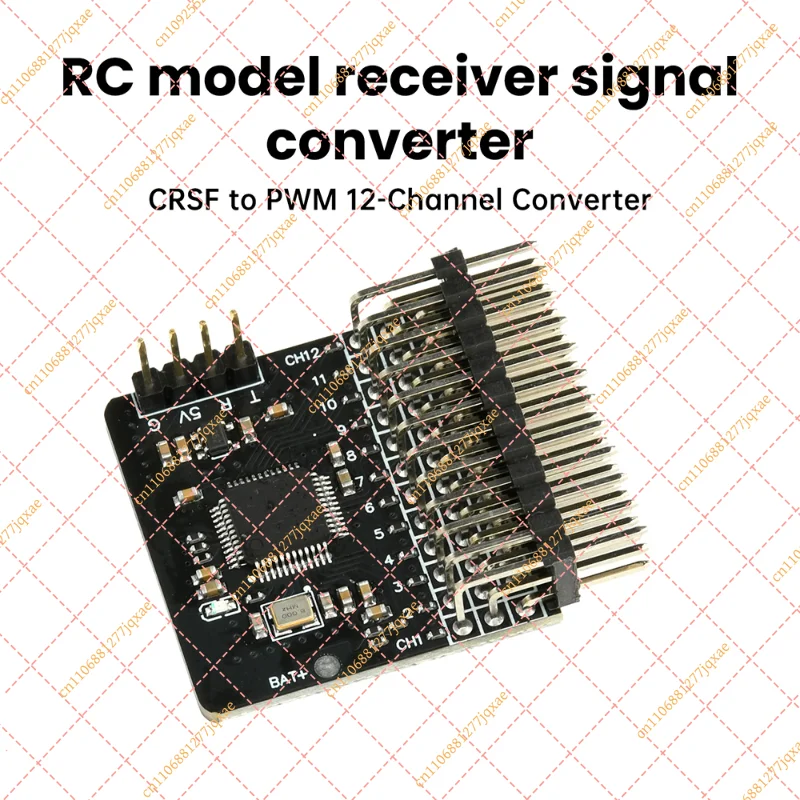 12-Channel PWM Adapter Board DC5V RC Model Receiver Module CRSF to PWM Signal Converter
