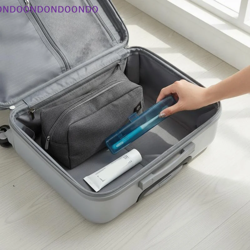 Transparent Portable Toothbrush Storage Box Anti-extrusion Sturdy Holder Case for Backpack Travel Trip Use