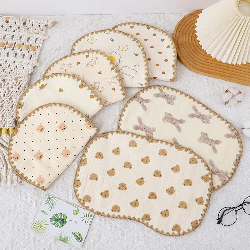 Newborn Baby 10-layer Cotton Gauze Flat Pillow Newborn Pillow Towel Baby Cloud Pillow Anti-vomiting Pillow