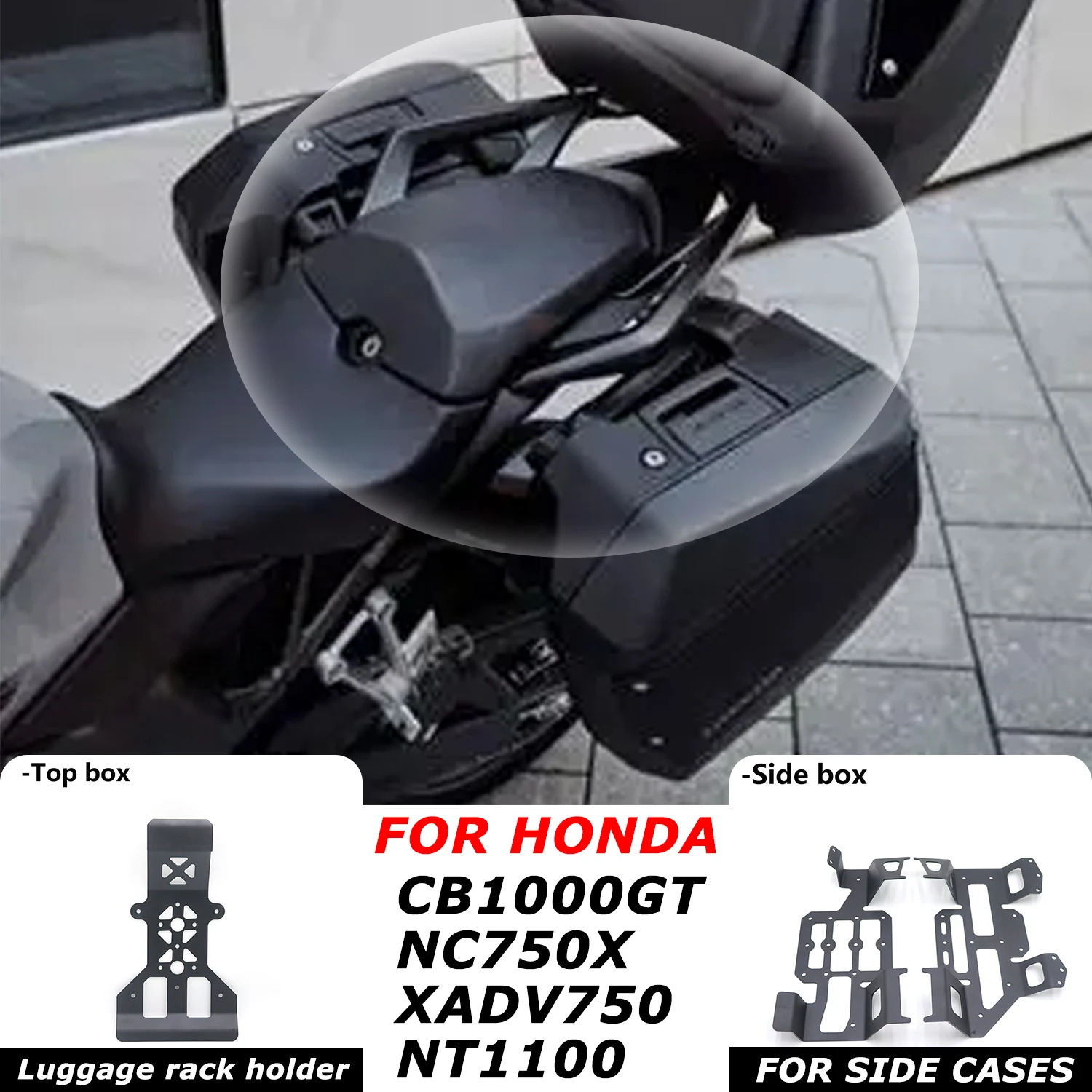 For Forza 750 NT1100 Case Wall Mount Set For Honda CB1000GT X-ADV750 NC750X Motorcycle Suitcase Mounting Brackets Complete kit