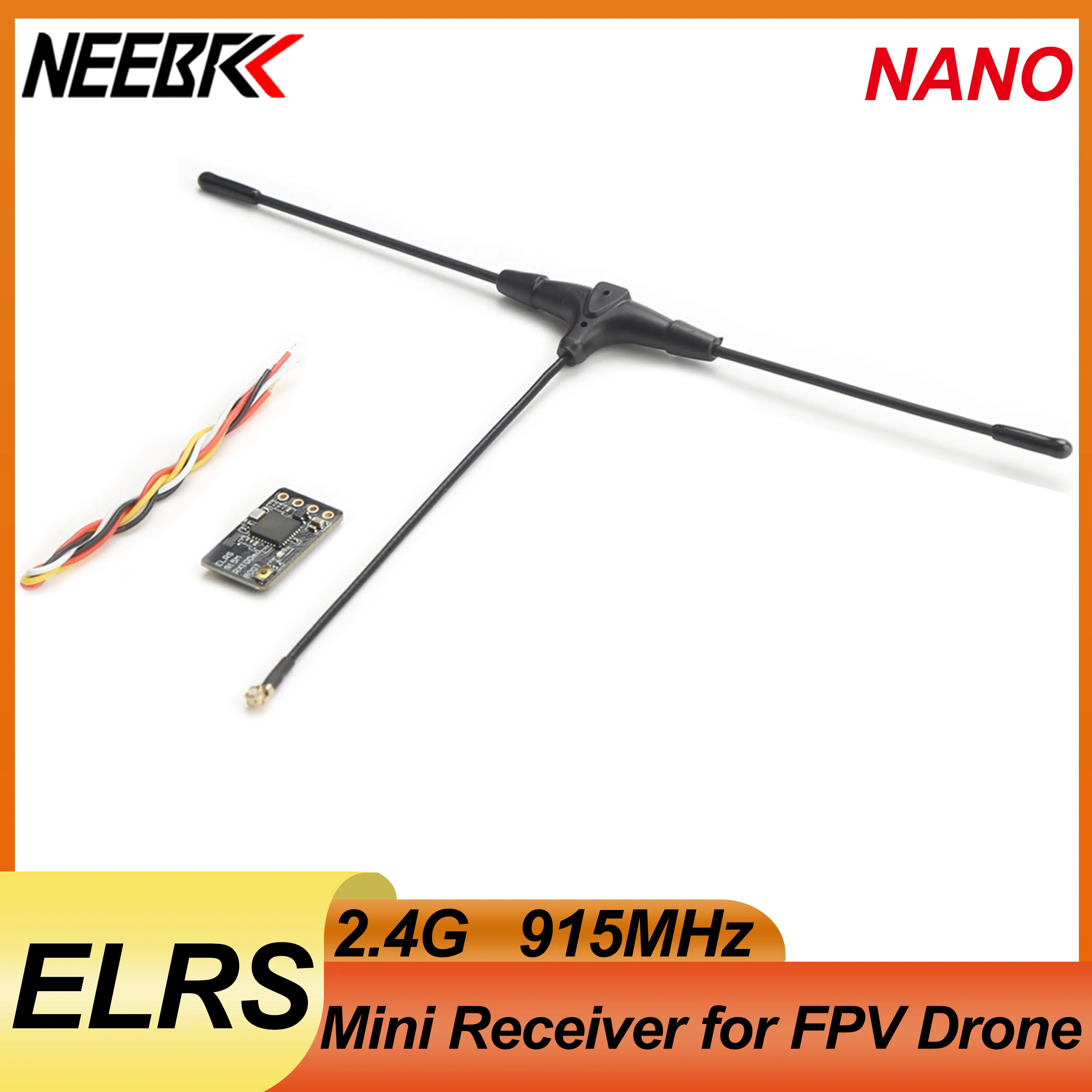 NEEBRC ELRS NANO 2.4G 915MHz Mini Receiver Diversity RX for RC Transmitter TX FPV Freestyle Long Range Drone Model Toy Parts