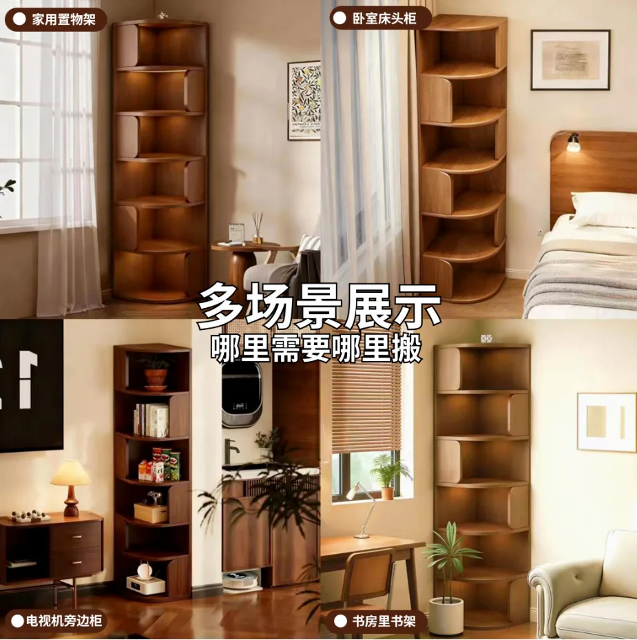 Factory Direct 2026 Top Rated Corner Cabinet Corner Shelf Floor to Wall Locker Bookcase Triangle Cabinet Corner Storage Cabinet