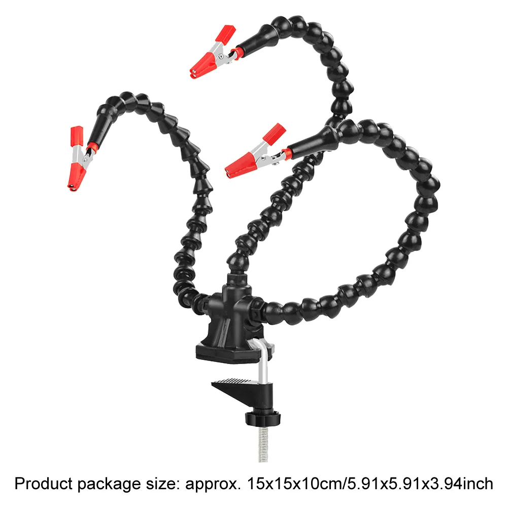 Desk Clamp Soldering Helping Hand 3/4/5 Flexible Arms Soldering Third Hand Tool Soldering Station Holder for Welding Repair view 6