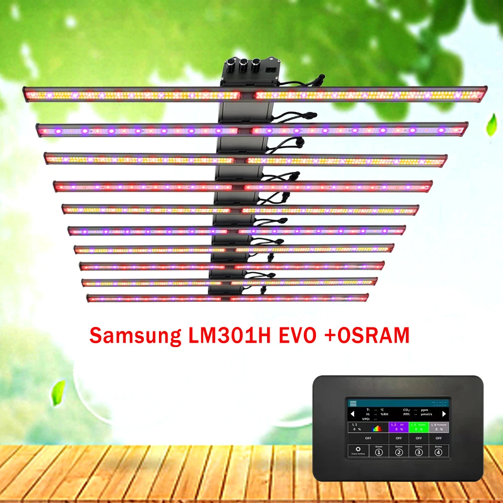 

Samsung LM301H EVO LED Grow Light Bar 800W 1000W 1200W Full Spectrum Grow Lamp Mix UVIR For Greenhouse Tent Garden Plants Growth