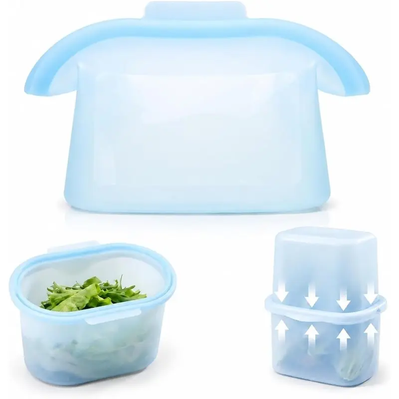 TFORU-Silicone Food Storage Bags Silicone Food Storage Bags Freezer Bags Dishwasher Safe Storage Bags