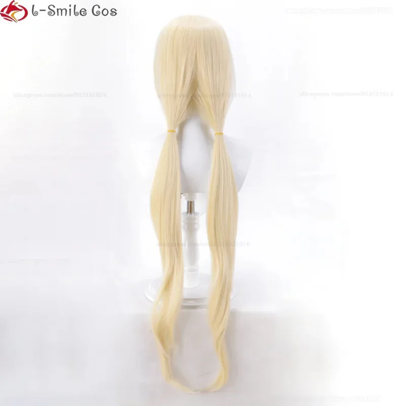 كاندي 2025 شعر مستعار أنيمي 100 سنتيمتر طويل الأصفر تسونادي مقاومة للحرارة الاصطناعية الشعر حفلة تأثيري حلي الباروكات + واي فاي