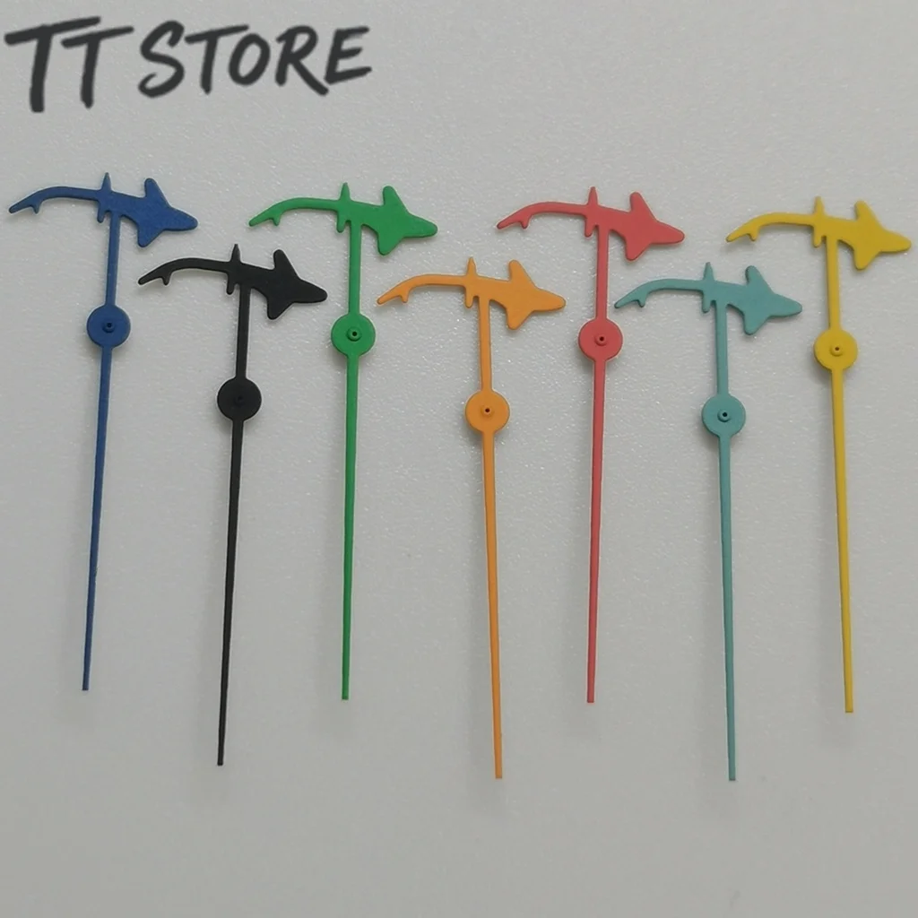 12,5 mm silberne, rot-blaue, grüne, schwarze Shark-Sekundenzeiger für NH35 NH36 NH38 NH39 NH70 NH72 Uhrwerke – Ersatzteile