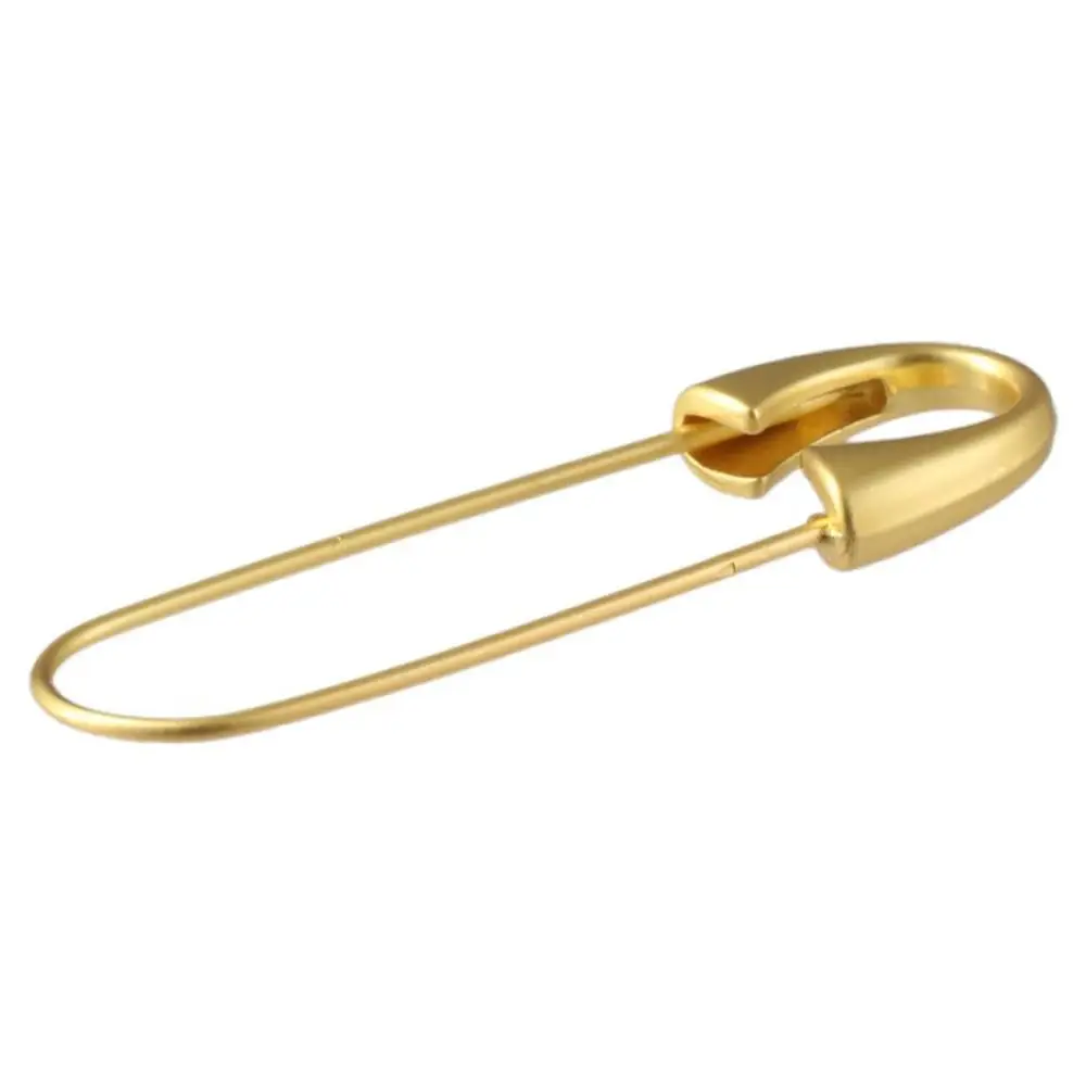 10Pcs DIY Metal Gold Brooches Metal Spring Lock Pin 1.93*0.55inch Gold Heavy Duty Safety Pin Metal Safety Pin Sewing view 2