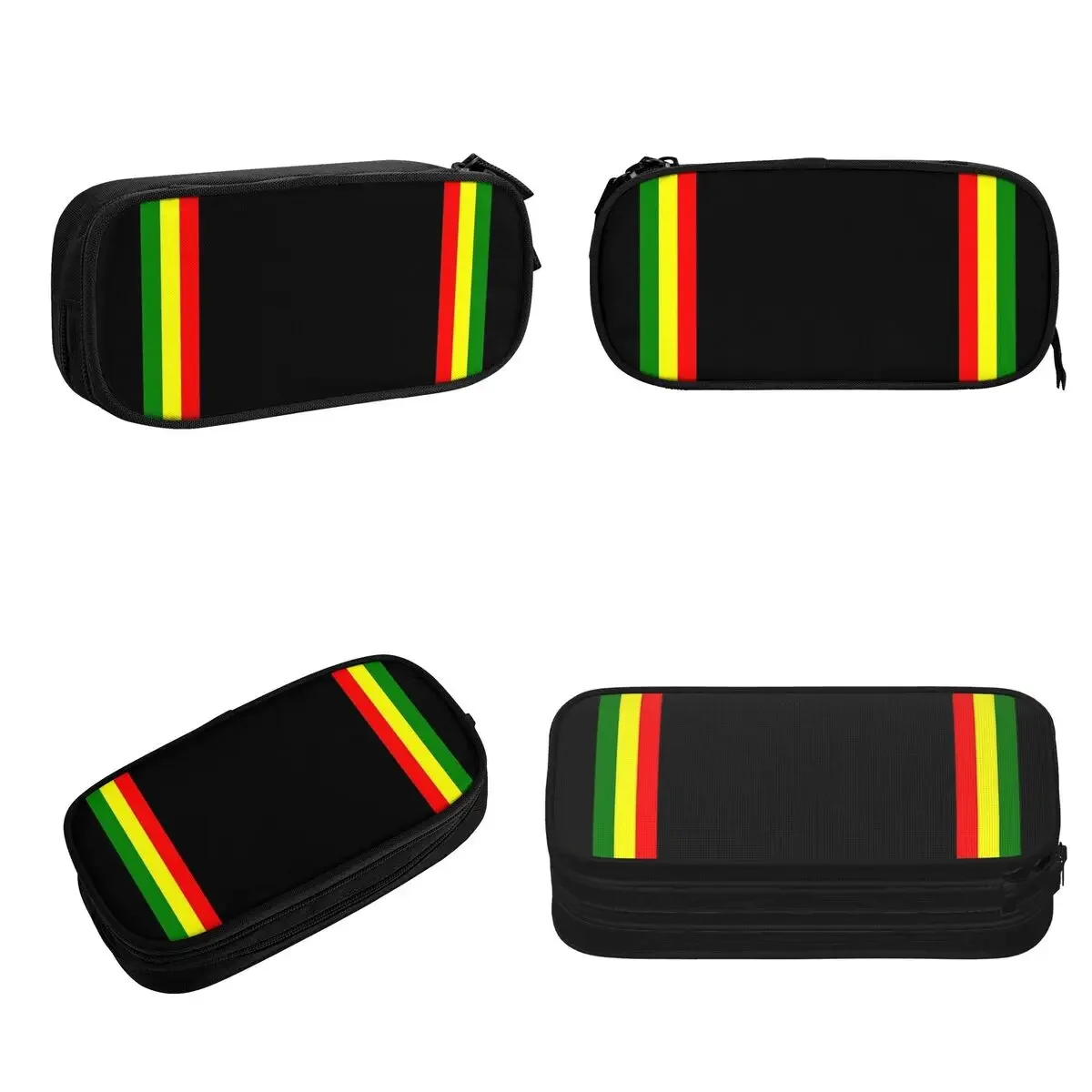 Rasta Stripe Rasta Color Pattern Pencil Cases Large Capacity Pen Bags Pen Box Pencil Pouch For Boys Girls Stationery School