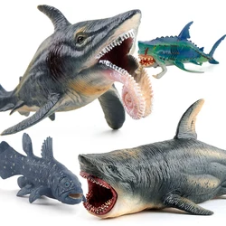 Savage Ocean Sea Life Helicoprion Goblin Shark Megalodon Whale Action Figure Aquarium Big Fish Animal Model Toys For Kids Gift
