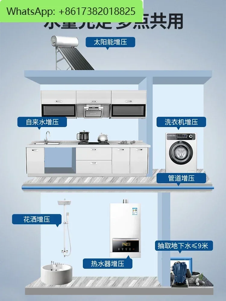permanent magnet variable frequency booster pump constant pressure tap water self-priming pump household automatic pressure pump