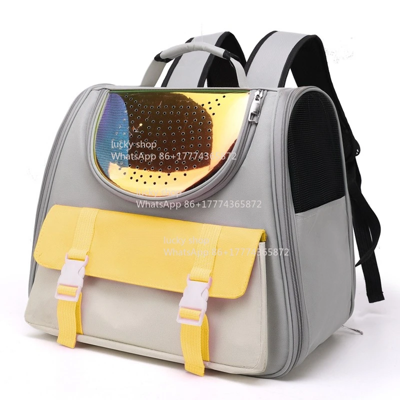 

Дышащая школьная сумка для кошек и собак большой емкости с двойным плечом, выход