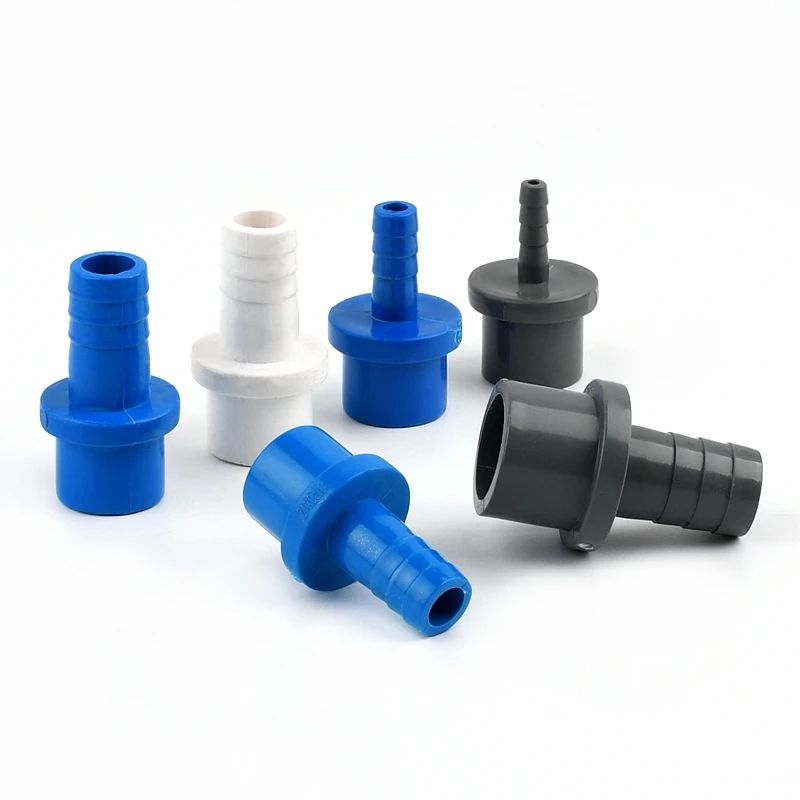 5Pcs 20mm 25mm 32mm to 5/8/10/12/14/16/18/20/25mm  PVC Hose Connector Garden Irrigation Fittings Hard Tube Plastic Pagoda Joint