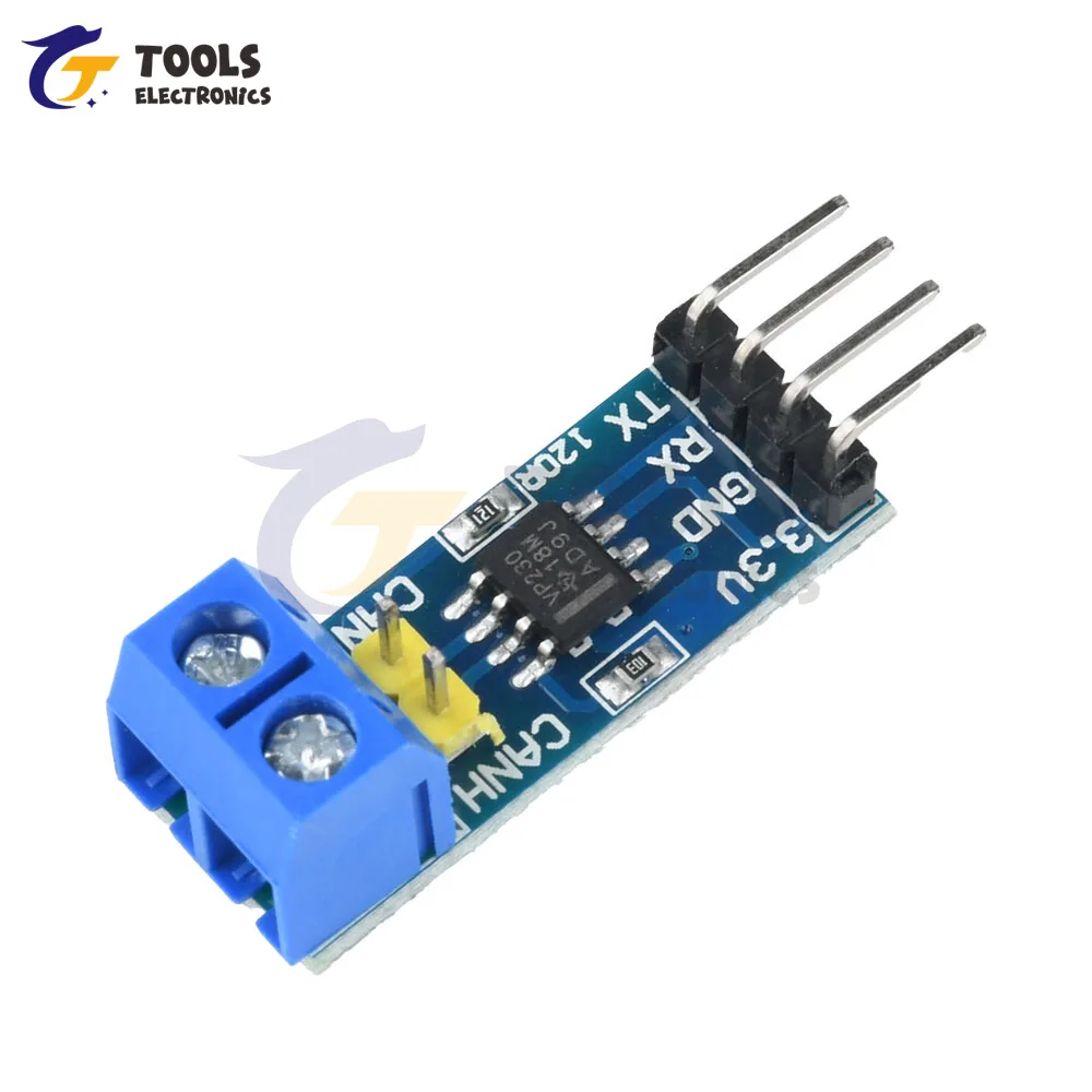 

SN65HVD230DR VP230 Driver Module DC 3-3.6V CAN Transceiver Communication Module for Motor/UPS Controls