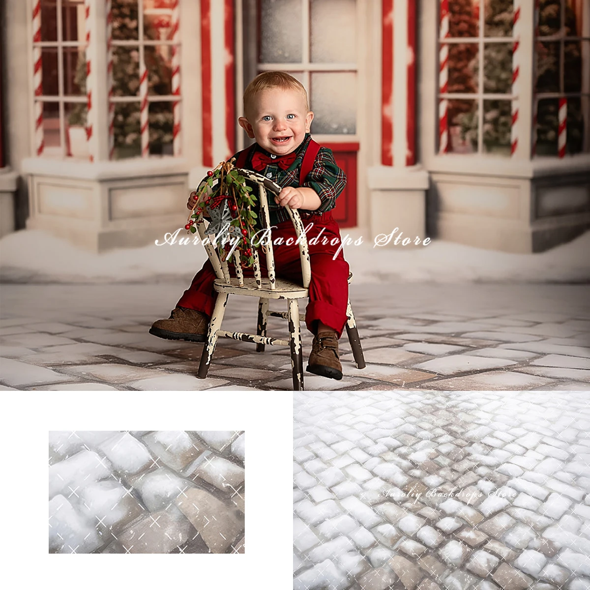 Snow Pavers Backdrops Child Baby Photo Props Adult Kids Decors Winter Floor Tiles Photography Photo Studio Backgrounds