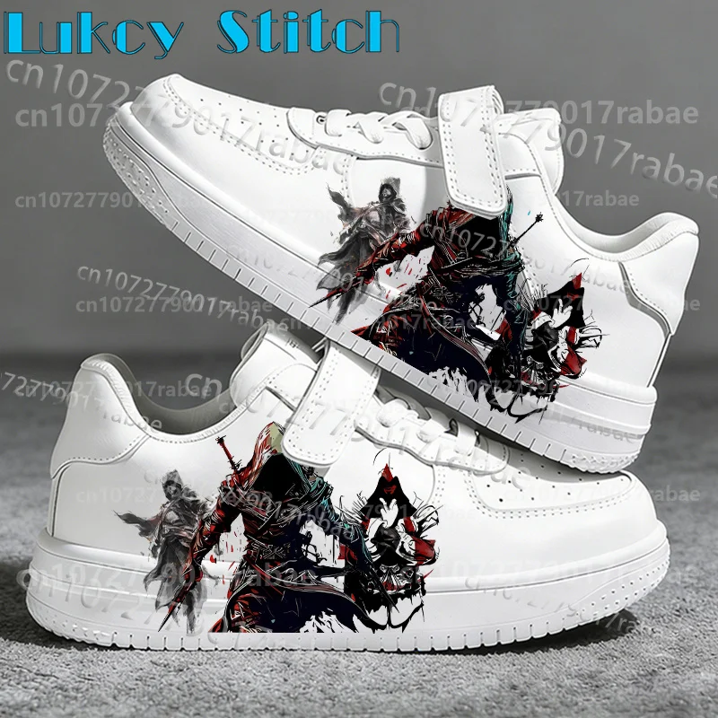 Unisex A-Assassin's Creeds Youth Campus Basketball Shoes for Boys Four Seasons Universal White Tennis Shoes 2026 Gift