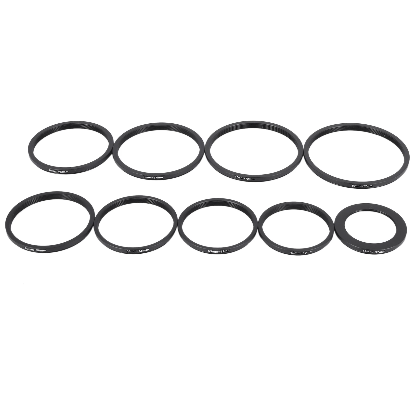 18Pcs Lens Filter Ring Adapter Step Up Down 37-82mm Set For Canon Nikon Camera