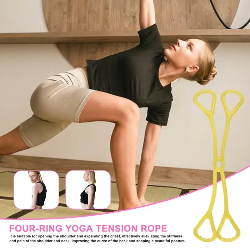 Yoga Tension Rope Yoga Tension Stretch Exercise Ropes Multi-Functional Sports Accessories For Gym Workout Home Yoga Pilates