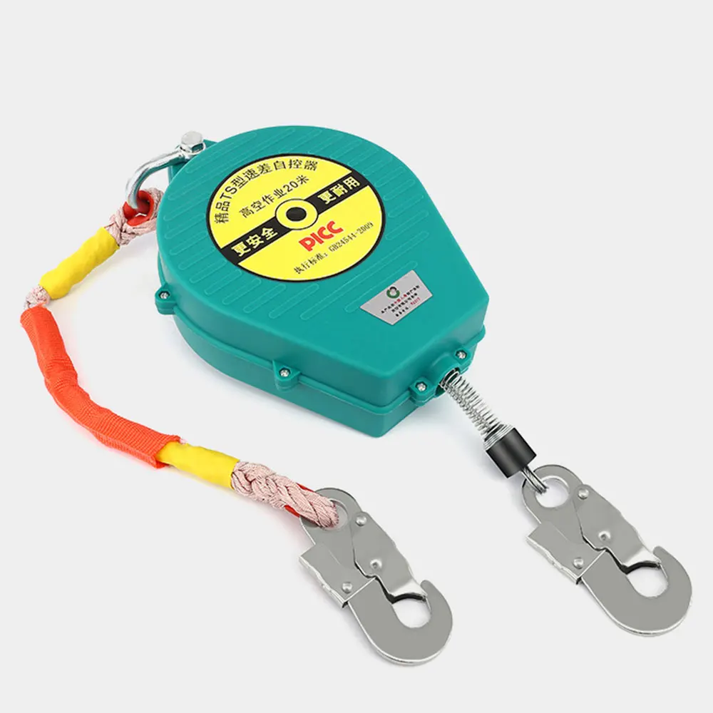 3-15m de alta altitude anti queda dispositivo de descida diferença de velocidade de controle automático salva-vidas corda sling dispositivo de travamento automático