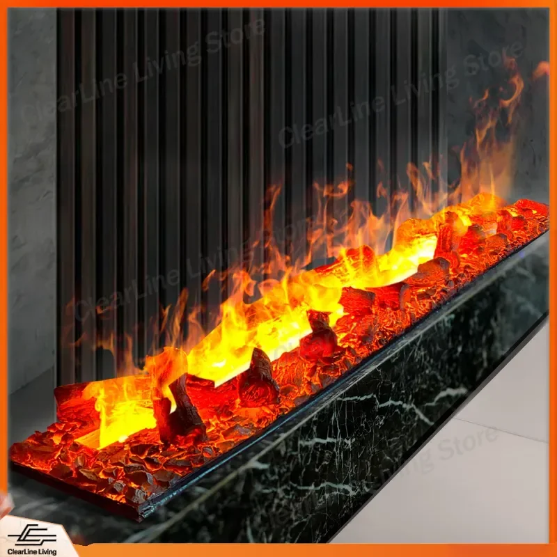 for Factory Wholesale Fake Carbon Simulation Flame Electronic Fireplace Household Resin Decorative Cabinet 3D Atomization