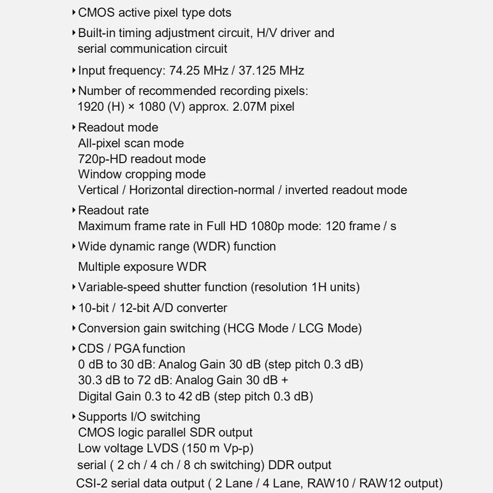 120FPS 1080P IMX291 Camera Module 2MP 100 Degrees Adjustable 117MM Length 1920*1080 Wide Dynamic Night Vision Mipi 30Pin