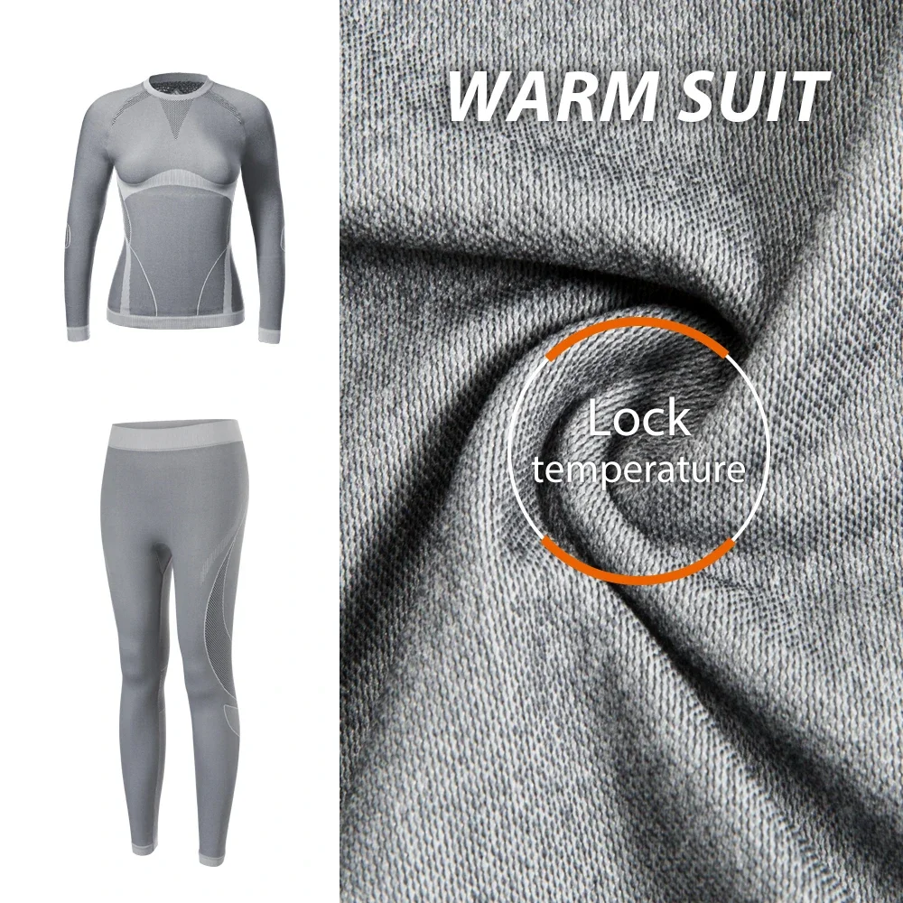 Santic Women's Underwear Set Autumn Winter Seamless Thermal Bicycle Base Layer Set Quality MTB/Road Bike Riding Inner Jersey Set