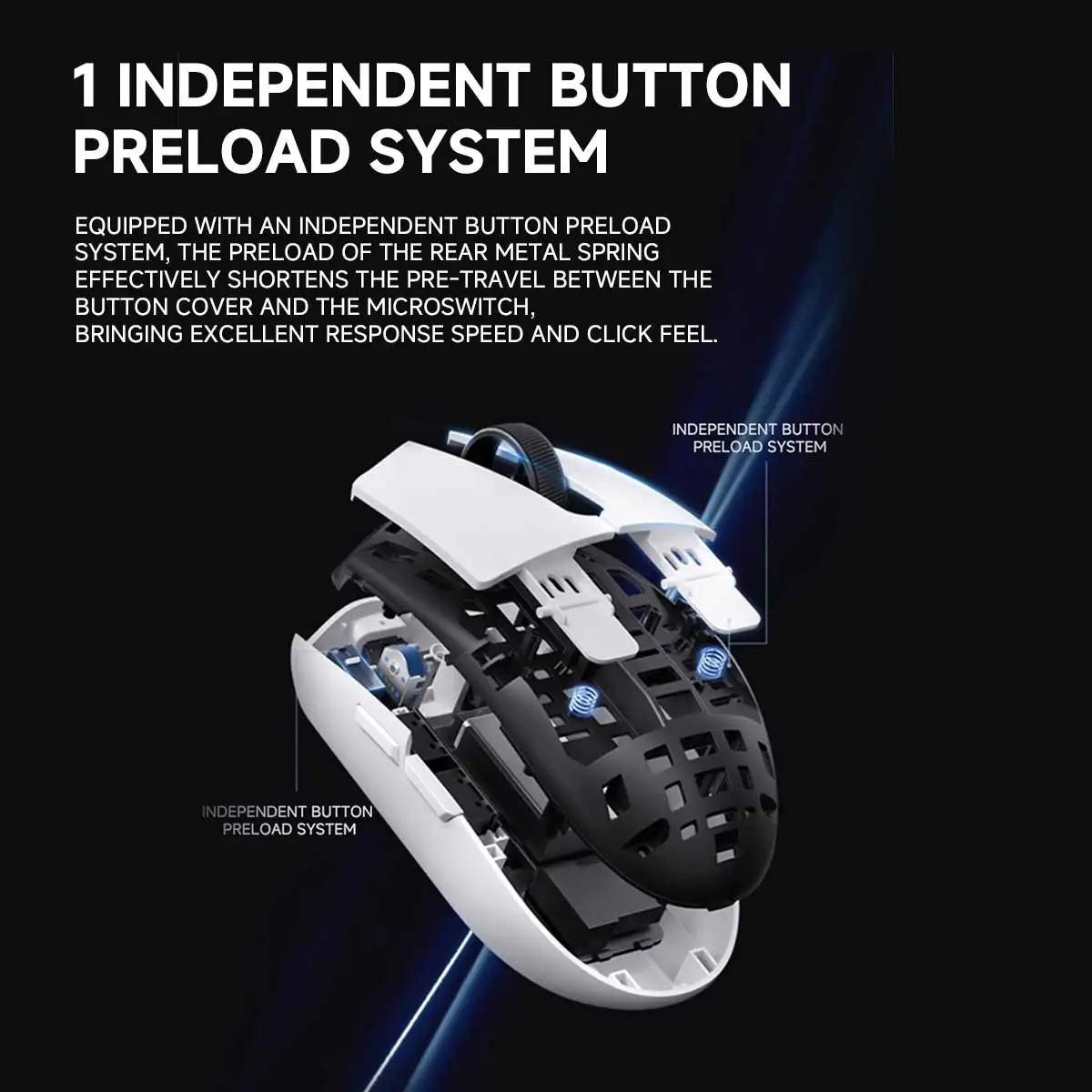 MCHOSE 3G Gaming Mouse Lightweight Ergonomic Wireless Wired Bluetooth High Performance Sensor Adjustable DPI Long Battery Life