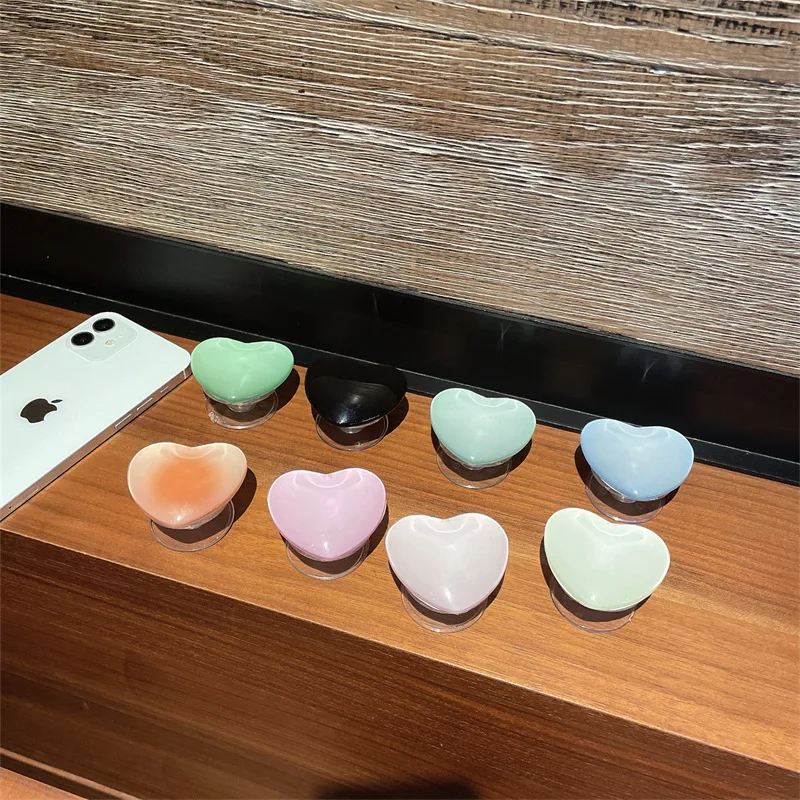 3D 러브 모바일 폰 투명 거치대 드라마 시청에 적합 귀여운 개성 만화 창의적인 폰 홀더