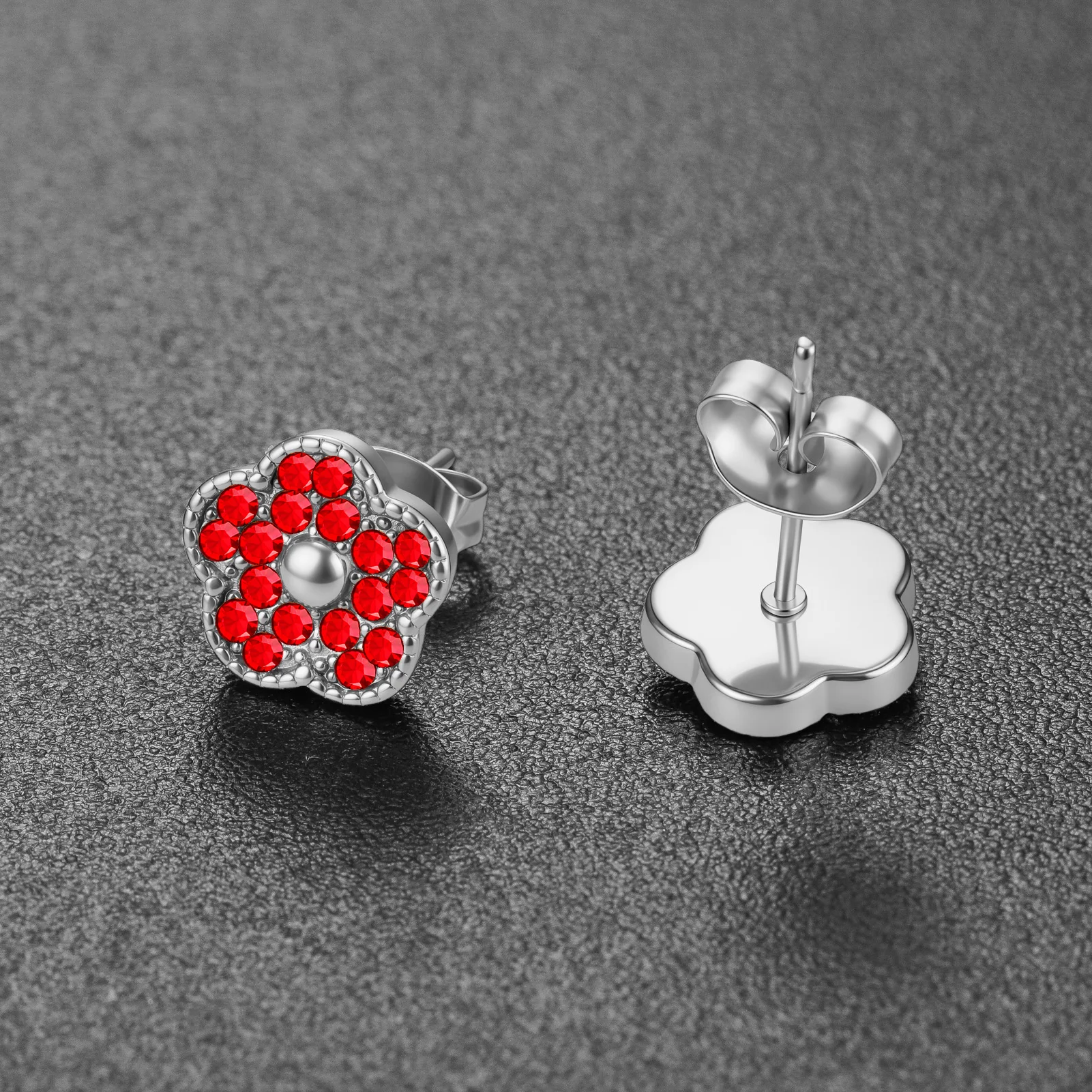Eueavan 3D-Blumen-Strass-Ohrstecker, Blumen-Ohrringe, Edelstahl-Ohrringe für Damen, Geschenke, Jahrestag, Großhandel – Detail 6