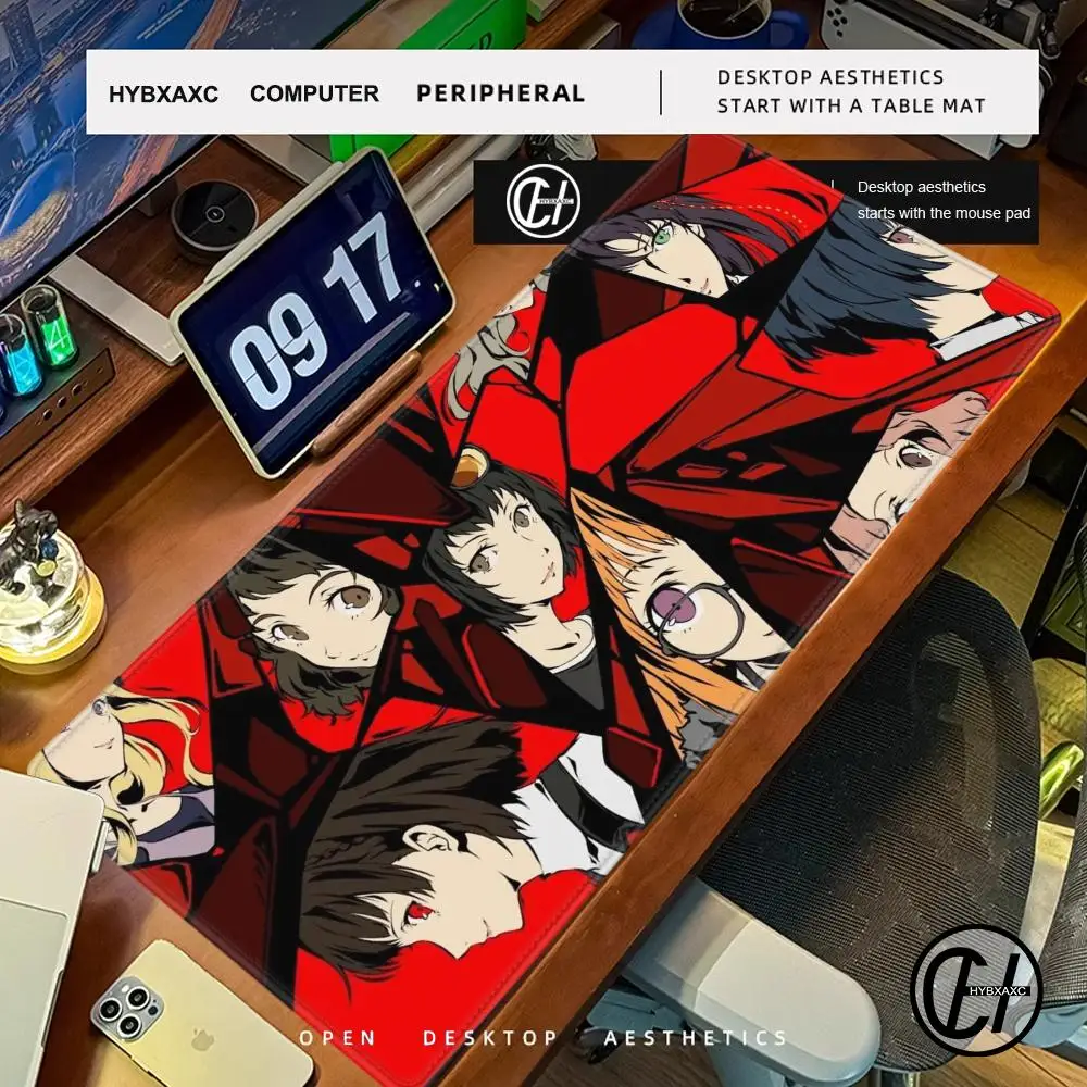 Persona 5 Mouse Pad Cute HD Desk Pad Extended Gaming Keyboard Mats Large 90x40cm XXL Gamer Mousepad
