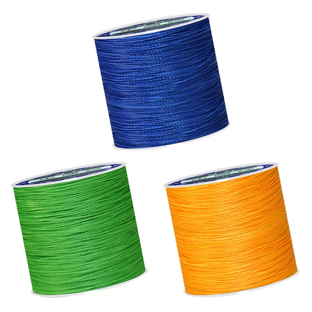 

3Pcs Round Wax Thread 0.45mm Polyester Sewing Thread for Craft DIY 160m Fruit Blue Yellow Durable Strong
