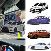 JDM Culture Car Air Freshener Hanging Auto Rearview Mirror Perfume Pendant Fit For Mitsubishi EVO Car Interior Accessories