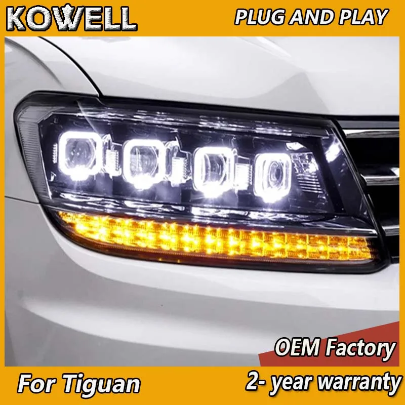 

Car Styling for VW Tiguan Headlight 2017-2019 Tiguan Head Lights DRL Turn Signal High Beam Projector Lens