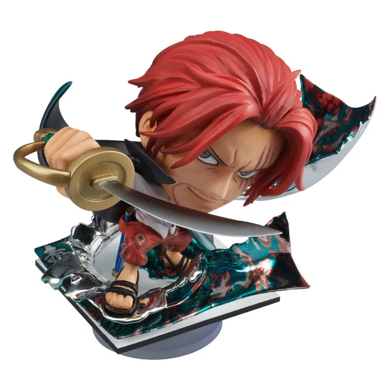 Bandai Original Shokugan ONE PIECE Teach Buggy Shanks Luffy Mainan Action Figure untuk Anak Laki-laki Perempuan Hadiah Model Koleksi Ornamen