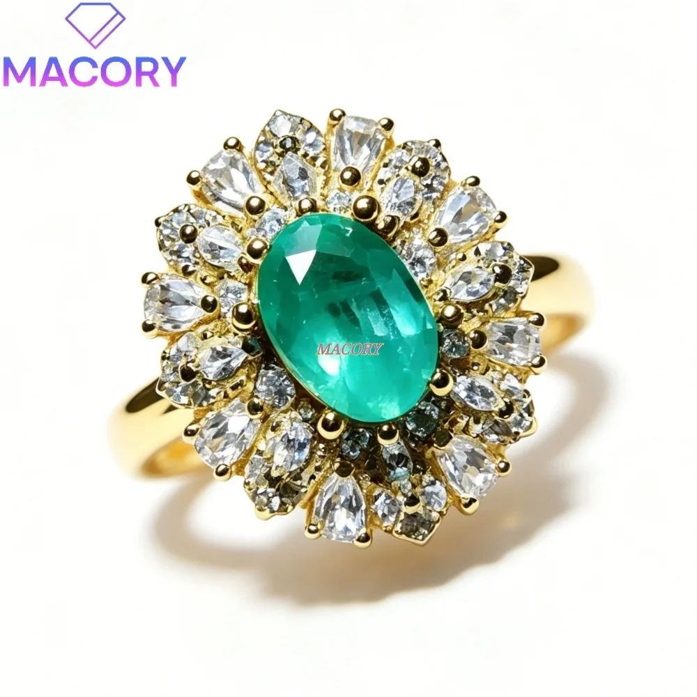 Top Colombian emerald ring 925 sterling silver vintage elegant and grand perfect for parties engagements weddings daily choice