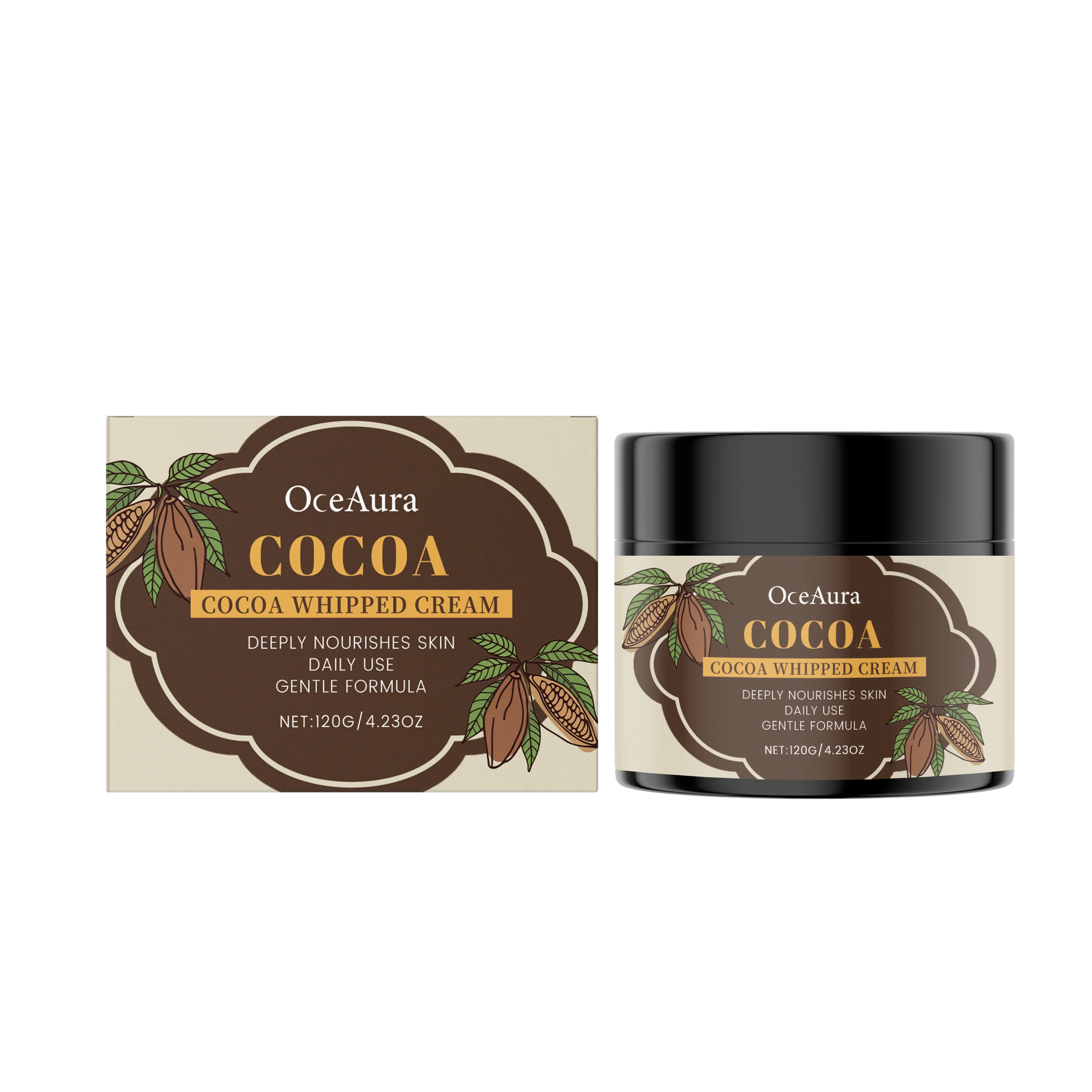 

OceAura Body Butter , Deep Nourishing Moisturizer for Dry & Sensitive Skin, Daily Use Gentle Formula, 120g
