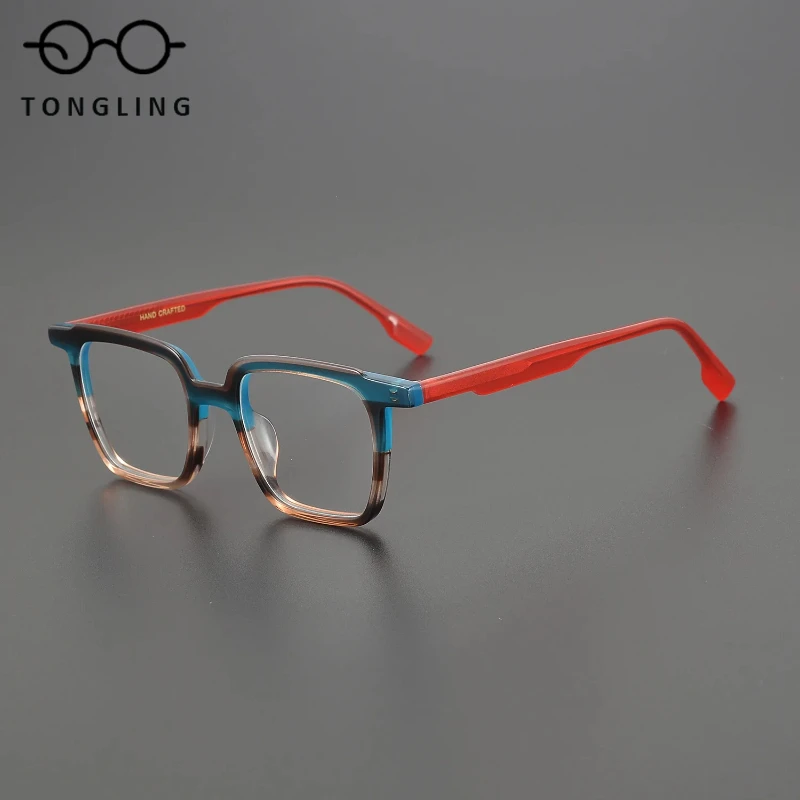 new-high-quality-women-retro-myopia-anti-blue-light-color-changing-glasses-fashion-multi-color-men-square-acetate-eyeglass-frame
