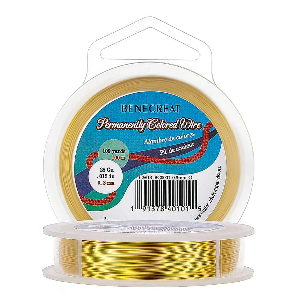 

1roll 28-Gauge Tarnish Resistant golden Wire 328-Feet/109-yard